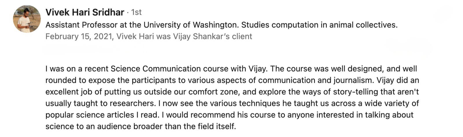 Vivek Har Sridhar Vivek Har Sridhar